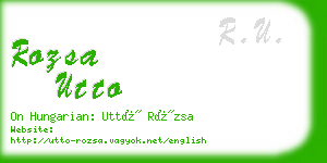 rozsa utto business card